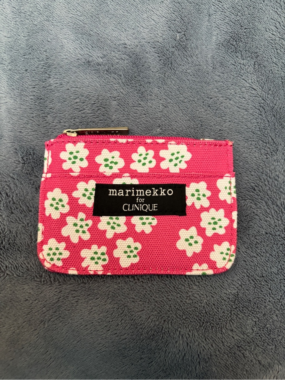 Marimekko for Clinique Pink Floral Zip Card Case